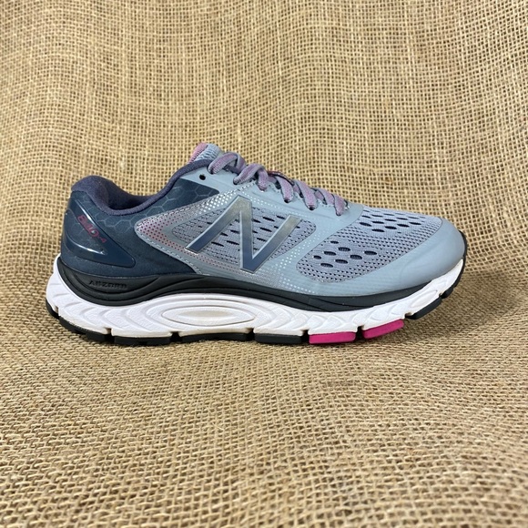 women’s new balance running shoes walking gray purple sz 6.5 - Picture 4 of 9